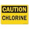Signmission OSHA Caution, 5" Height, 7" Width, Decal, 5" H, 7" W, Landscape, Chlorine OS-CS-D-57-L-19125 - alternate 1